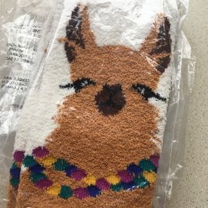 AEO Llama Fuzzy Crew Socks